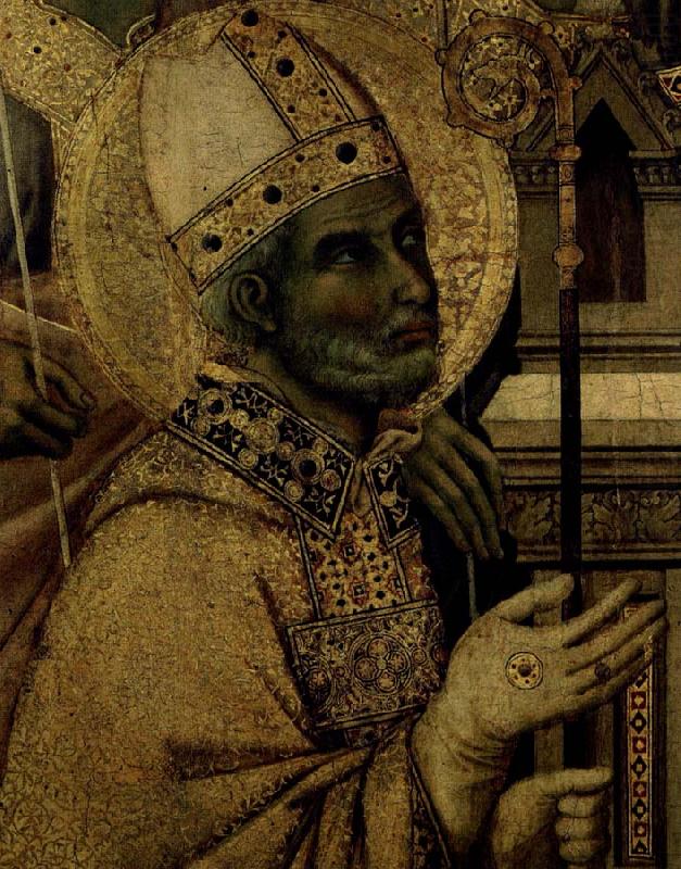 en helgonbiskop, Duccio di Buoninsegna
